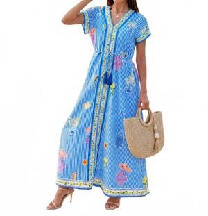NEW ISLAPAYAL isla maxi dress in martini blue